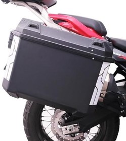 Resim GP Kompozit Evrensel Plastik Motosiklet Yan Kılıf Seti 26 Litre Kapasite x 2, Siyah 