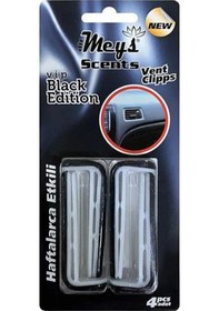 Resim Meys Araç İçi Klima Kokusu Klipsli 4'lü Black Edition Vip 