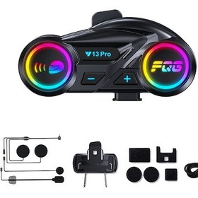 Resim Yifomall Motosiklet Kask Bluetooth Kulaklığı Y13pro: Ipx6 Su Geçirmez, 500m İki Kişilik Konuşma, Sesli Asistan, 800mah Pil, Fm Radyo, Müzik Dinleme 