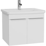 Resim VitrA Quadrum 62539 Lavabo Dolabı, Kapaklı, 65 Cm, Parlak Beyaz 