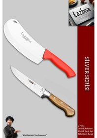 Resim Silver Serisi Mutfak Bıçak Seti Pizza Börek Salata Bıçağı Mft-749 Ahşap - Kırmızı 