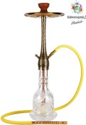 Resim gökkuşağı nargile Tamamen Bakır Nargile Takımı Işlemeli Mükemmel Duman Performansı 