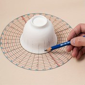 Resim 1 Adet Çok Fonksiyonlu Tam Daire Bölücü - 60° Artımlar & Numaralı Ölçekli Seramik, Heykel, Sanatsal Yaratıcılık için Hassas Ölçüm Aracı - Sanatçılar ve El İşçileri için Dayanıklı Plastik El Aleti, Seramik Aksesuarı, Pergel Tarzı Tasarım, Hafif Tasarım 