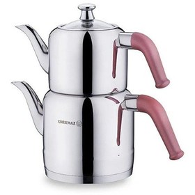 Resim Korkmaz A189-01 Riva Çaydanlık Takımı Rosa Gold Beyaz 