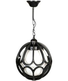 Resim Zincirli Çiçek Dış Mekan Bahçe Aydınlatma Armatürü Siyah 