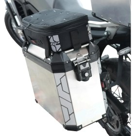 Resim Gp Kompozit Universal 40 Lt x 2 Alüminyum ve Kumaş Motosiklet Yan Çanta Seti Siyah 
