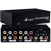 Resim Powermaster Av-104 4 Port Video Audio Splitter 