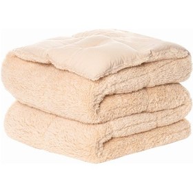 Resim Cotton Box Tek Kişilik Peluş Yorgan Krem 155x215 