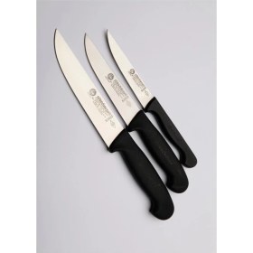 Resim Sürdövbisa 3'lü Siyah Mutfak Seti Plastik Sap 