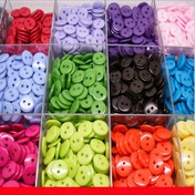 Resim 1000 adet Canlı Renkli Karışık Renkli Reçine Düğmeleri, 2 Delik, 9mm - DIY Dikiş ve El Sanatları için Mükemmel, Giyim ve Ev Dekoru için İdeal, El Sanatları Malzemeleri|Canlı Düğme Koleksiyonu|Dayanıklı Düğmeler 