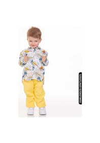 Resim Erkek Palmiyeli Gömlek 9 Ay - 2 Yaş 44619 Egml09029 Ekru - Mavi 