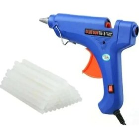 Resim Boncukcu Abla 20WATT Sıcak Silikon Tabancası + 10 Adet Çubuk Slikon Çekme Eritme Tabanca Şeffaf Mum Yapıştırıcı 