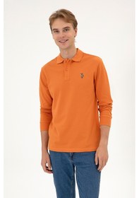 Resim U.S. Polo Assn. Erkek Regular Fit Polo Yaka Bakır Basic Sweatshirt 50313772-VR182 