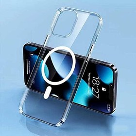 Resim Nevarium iPhone 13 Uyumlu Kılıf Magnetik Şeffaf Silikon 
