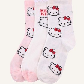 Resim Defacto Hello Kitty 3lü Pamuklu Uzun Karma Çorap Kız Çocuk H2338a8nskr1 Çok Renkli-kr1 