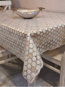 Resim Ithal Pvc Muşamba - Desenli Silinebilir Masa Örtüsü 07iz07 Kahverengi 