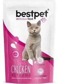 Resim Bestpet Tavuklu Yavru Kedi Maması 1 KG 