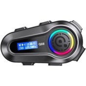 Resim ebakbak Motosiklet İntercom Üniversal Tüm Kasklara Uygun Işıklı Mod Motor 5.3 Bluetooth 