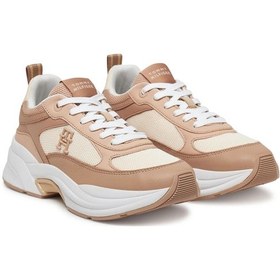 Resim Tommy Hilfiger Kadın Th Chunky Karışık Doku Sneakers - Pudra Claystone 
