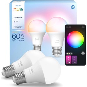 Resim Aesco Hue 8W E27 806 Lumen Renkli Akıllı Ampul A60 (2'li Ekopaket) 