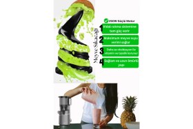 Resim Slow Juicer Yavaş Sıkım Katı Meyve Sıkacağı Sorbe ve Dondurma 