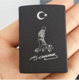 Resim Atatürk Temalı Pürmüz Alevli Gazlı Çakmak 