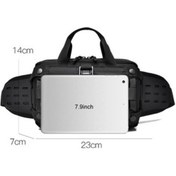 Resim Zcjb Weıxıer Y9580 Erkek Spor Su Geçirmez Bel Çantası Açık Hava Çapraz Tek Omuz Cep Telefonu Çantası Gri Gri 