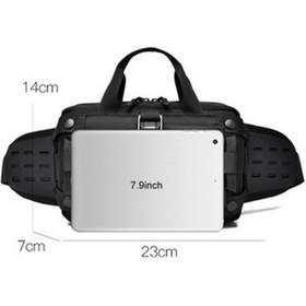 Resim Zcjb Weıxıer Y9580 Erkek Spor Su Geçirmez Bel Çantası Açık Hava Çapraz Tek Omuz Cep Telefonu Çantası Gri Gri 