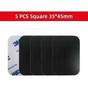 Resim GongtuShop 5 Adet Kare 35 45MM Tarzı Ack Metal Plaka Disk Mıknatıs Araç Telefon Tutacağı Demir Sac Etiket Mıknatıs Cep Telefonu Tutucu Araç Standı Montajı (Yurt Dışından) 