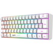 Resim Maiyame Hxsj L500 Üç Modlu Kablosuz 61 Tuşlu Kompakt Membran Klavye Mini Klavye Rgb Tam Renkli Ark Klavye 