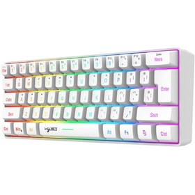 Resim Maiyame Hxsj L500 Üç Modlu Kablosuz 61 Tuşlu Kompakt Membran Klavye Mini Klavye Rgb Tam Renkli Ark Klavye 