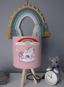 Resim BelezaHome Pony Pembe Unicorn Dekoratif Çocuk Odası Abajur 