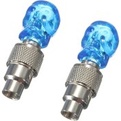 Resim Gemstone 2x LED Işık Valf Kapağı Bisiklet Otomatik Bisiklet Jant Tire Mavisi Için Işık (Yurt Dışından) 