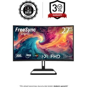 Resim Rampage Xyra XR27C300F 27'' 300Hz Fast Va Fhd Freesync/gsync Rgb R1500 Curved Oyuncu Monitörü 