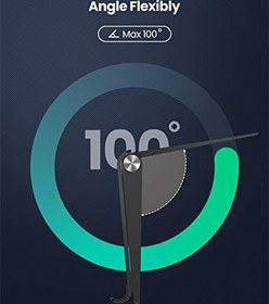 Resim UGREEN ayarlanabilir cep telefonu standı iPhone 11 Pro Max XS, Galaxy S20 S10, Huawei P30 vb. ile uyumlu (siyah) 