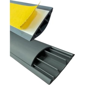 Resim CetKing Kendinden Yapışkanlı 50X12MM Gri Balık Sırtı Kablo Kanalı (1 Metre) 