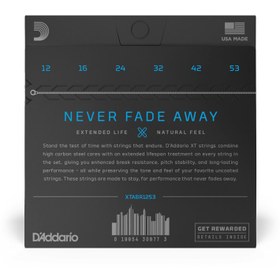 Resim D'Addario XTABR1253 XT 80/20 Bronze Akustik Gitar Tel Seti ($12-53$) | Light Tansiyon, XT Koruyucu Tabaka ile Uzatılmış Tel Ömrü, Keskin ve Belirgin Ton Karakteri 