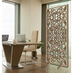 Resim Liar Ahşap Seperatör (Paravan) - KSP-200 - (10 mm) - (69 cm x 139 cm) - (Ham) 