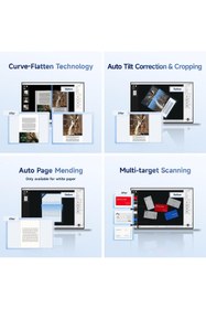 Resim CZUR Aura Pro Taşınabilir Kitap Tarayıcı, 14MP, A3 Belgeler Tarayabilen, OCR & Akıllı Masa Lambası 