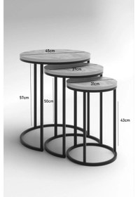 Resim Orta Sehpa Ve Zigon Sehpa Set İkili Lüx C Zigon Bendir Diğer 