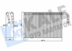 Resim KALE 350105 | Evaporator 00-5-Seri (E39) X5 (E53) 