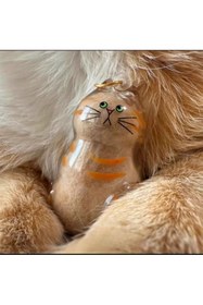 Resim BAMİAMU 1 adet evcil hayvan tüy saklama kapsülü turuncu,anahtarlık,tasma,kedi,çanta aksesuarı,hatıra 