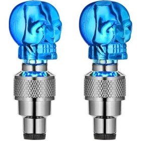 Resim Kurukafa Işıklı Sibop Kapağı Sensörlü Pil Dahil 2 Adet Jy-503Z Çok Renkli 