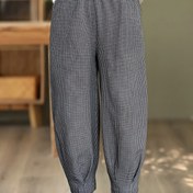 Resim Kadınlar için Şık Ekose Desenli 7/8 Boy Ayak Pantolonu - Esnek Bel Rahat Kesim, Makinede Yıkanabilir Esnemez Kumaş İlkbahar Yaz Sonbahar Günlük & Yarı Resmi Giyim, Esnek Konforlu Kullanım, Saydam Olmayan Kumaş, Tatil Kıyafeti, Klasik Tasarım, Dayanıklı Yapı, Kısa Pantolon, Ofis Giysisi 