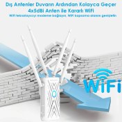 Resim Wavlink AC1200 Dual-Band Wi-Fi Menzil Genişletici 867 Mbps Hızında 4 Harici Anten ile Güçlü Kapsama 