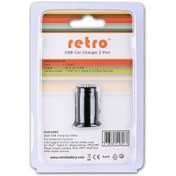 Resim 5V 2.1A iPad Tablet Telefon USB Araç Şarj Adaptör Laptop Şarj Siyah Çift USB 