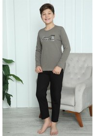 Resim Akbeniz Erkek Çocuk Penye Pijama Takım 20418 Vizon 