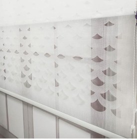 Resim Bbb Lazer Kesim Çift Mekanizmalı Tül Stor Perde Beyaz Mlt5003 Beyaz 