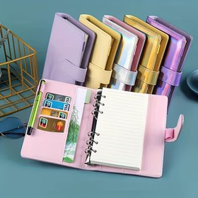 Resim 1 adet A5 Bağlayıcı Planlayıcı, İçecek Kart Cebi ile Gevşek Yapraklı Kişisel Planlayıcı Bağlayıcı, Çalışma Malzemeleri Ofis Malzemeleri Öğrenci Hediyeleri, Çok Renkli Seçenekli 