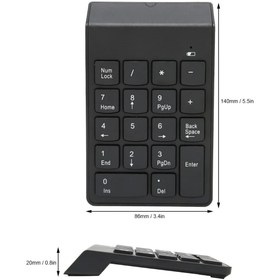 Resim ForWhat Büro Ev Ofis Bilgisayar Klavyesi için Mini Numeric Kablosuz Keypad 